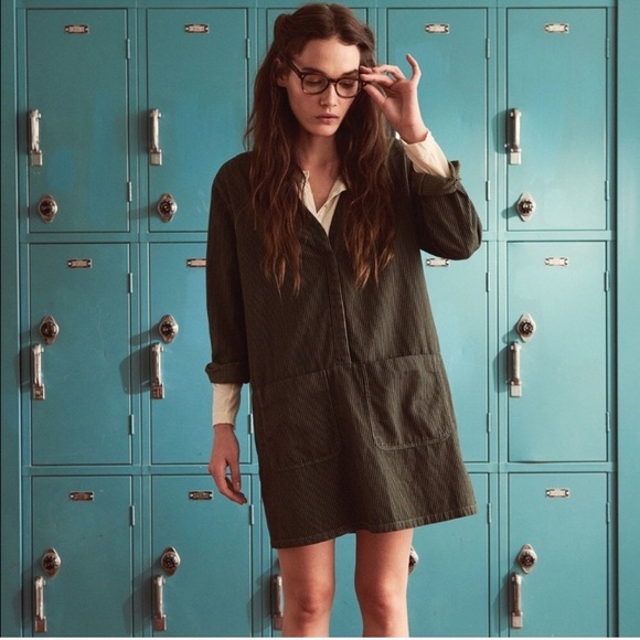 THE GREAT. Dresses & Skirts - The GREAT. Pinstripe Scout Utility Dress